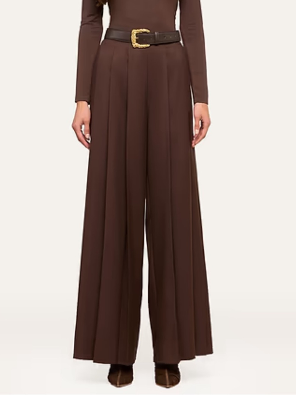 L’AGENCE Nova Wide Leg Pants in Dark Java